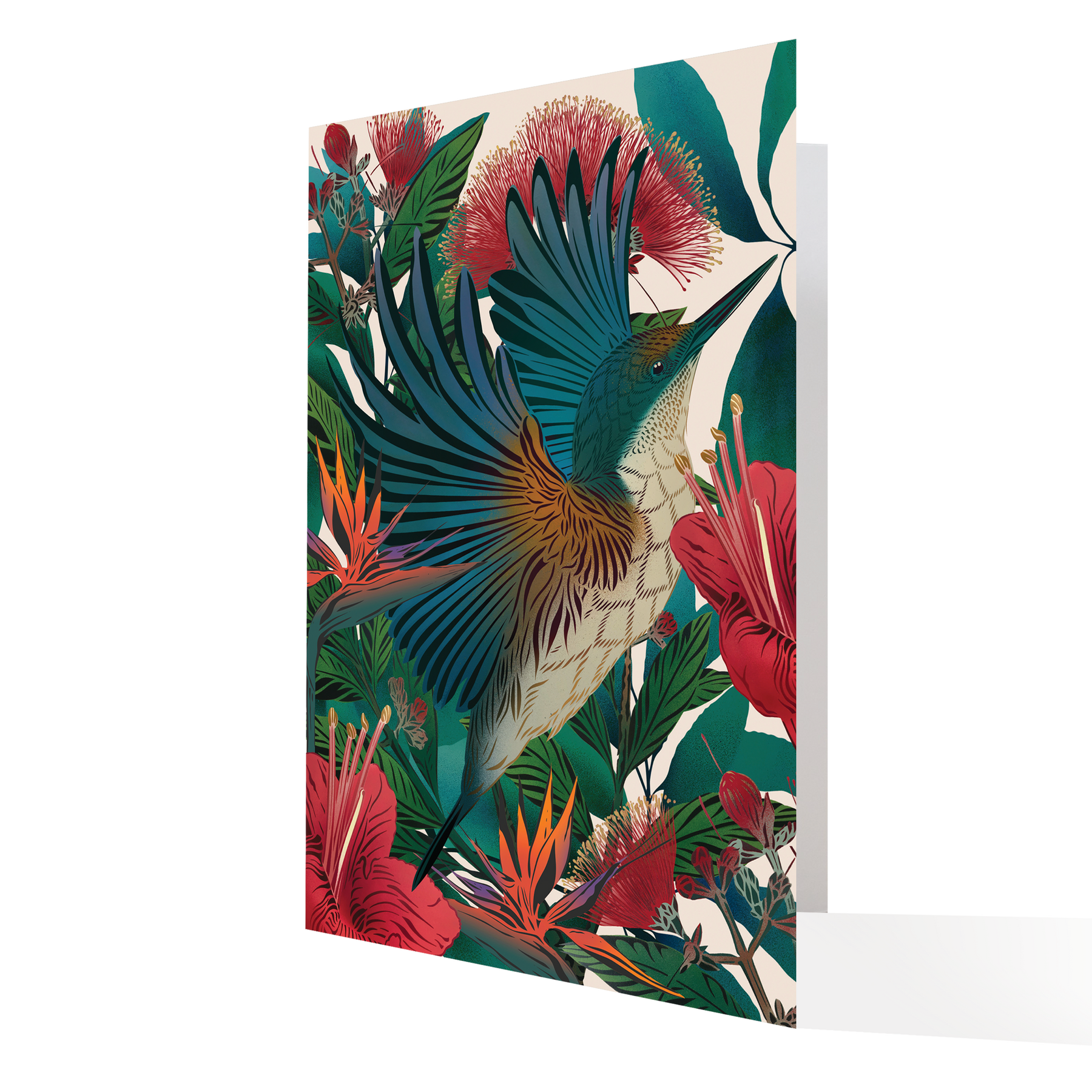 Kotare & Pohutukawa A4 Art Card