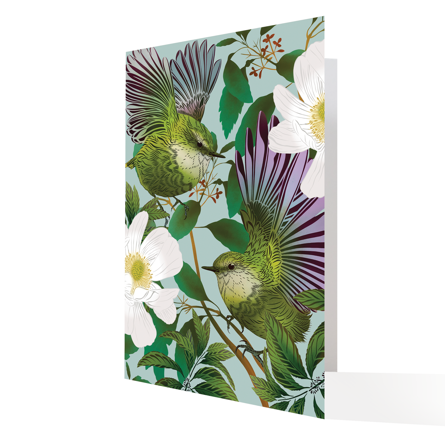 Titipounamu & Karamu A4 Art Card