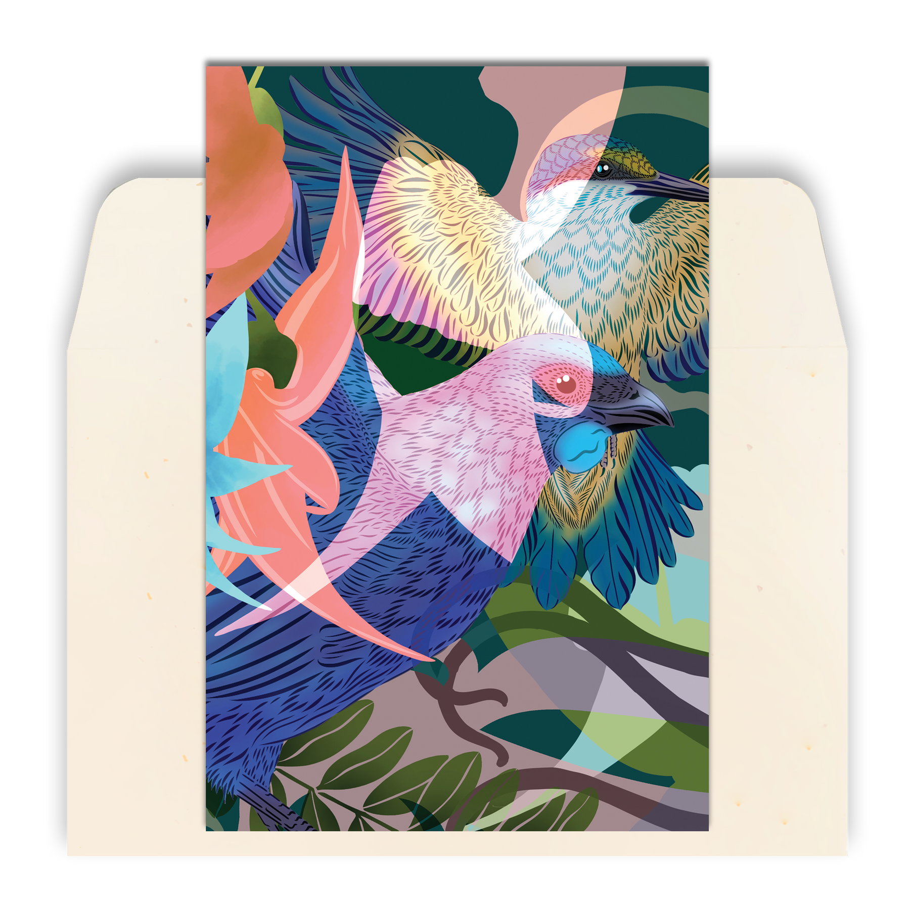 Kōtare & Kōkako Greeting Card