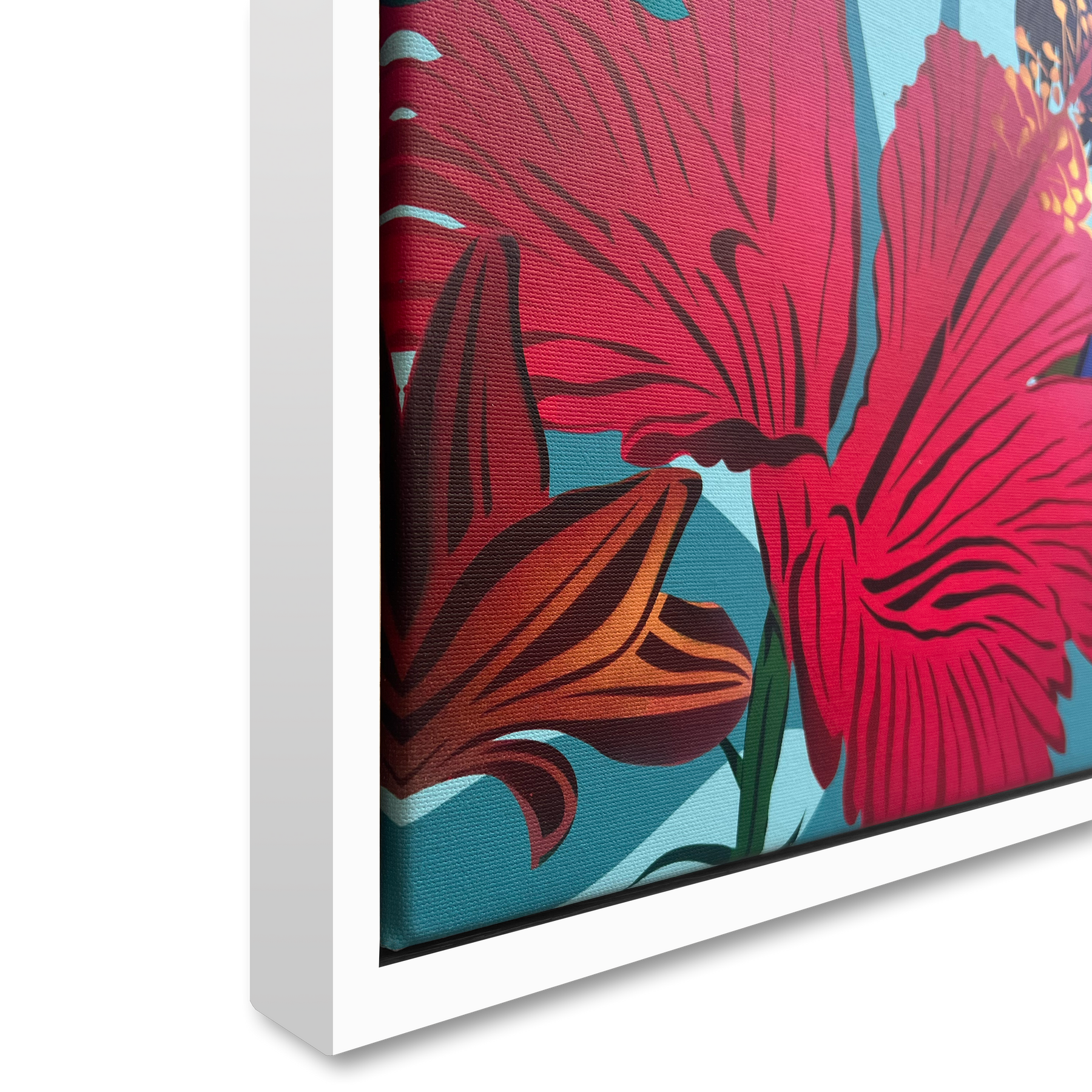 Tūī & Hibiscus Printed Canvas
