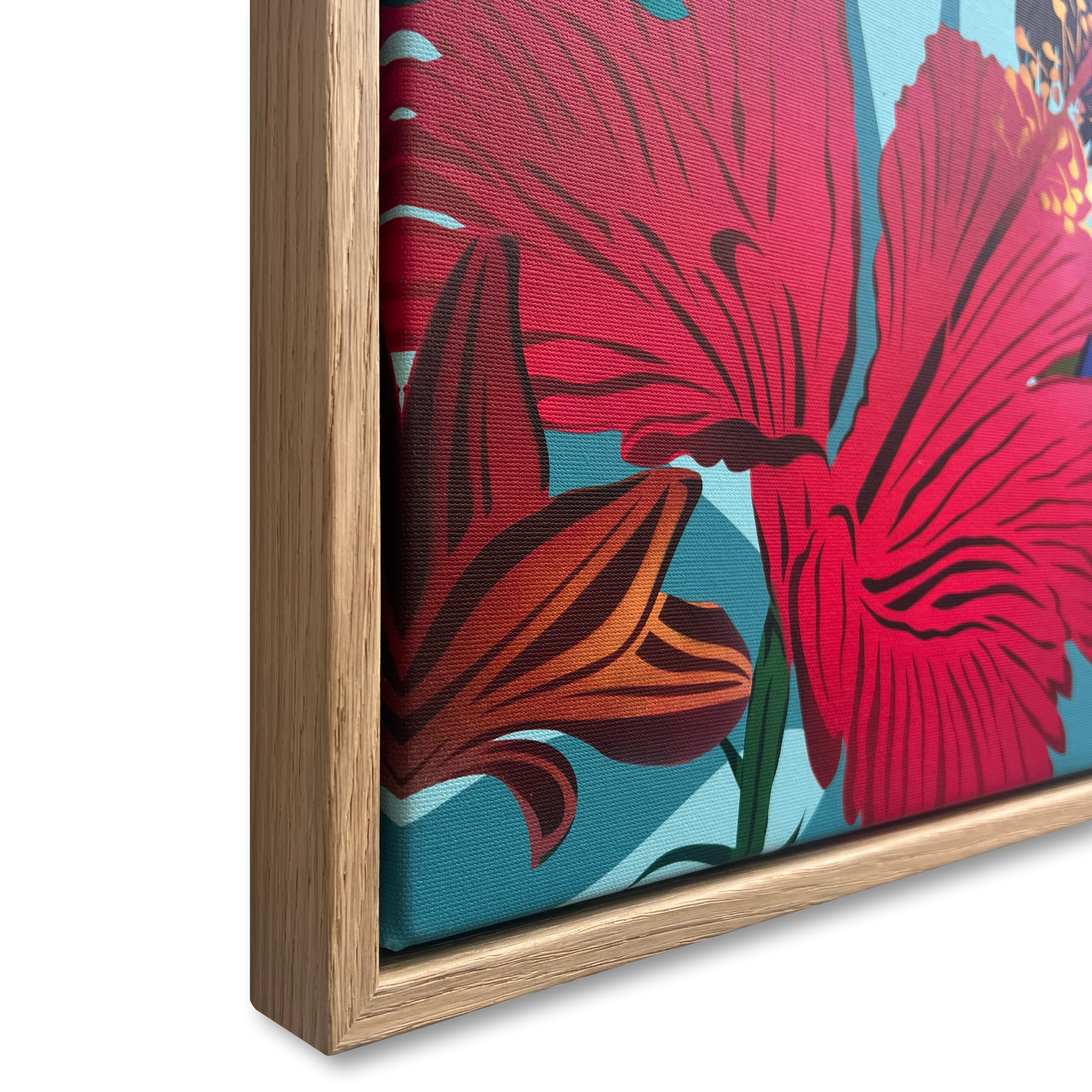 Tūī & Hibiscus Printed Canvas
