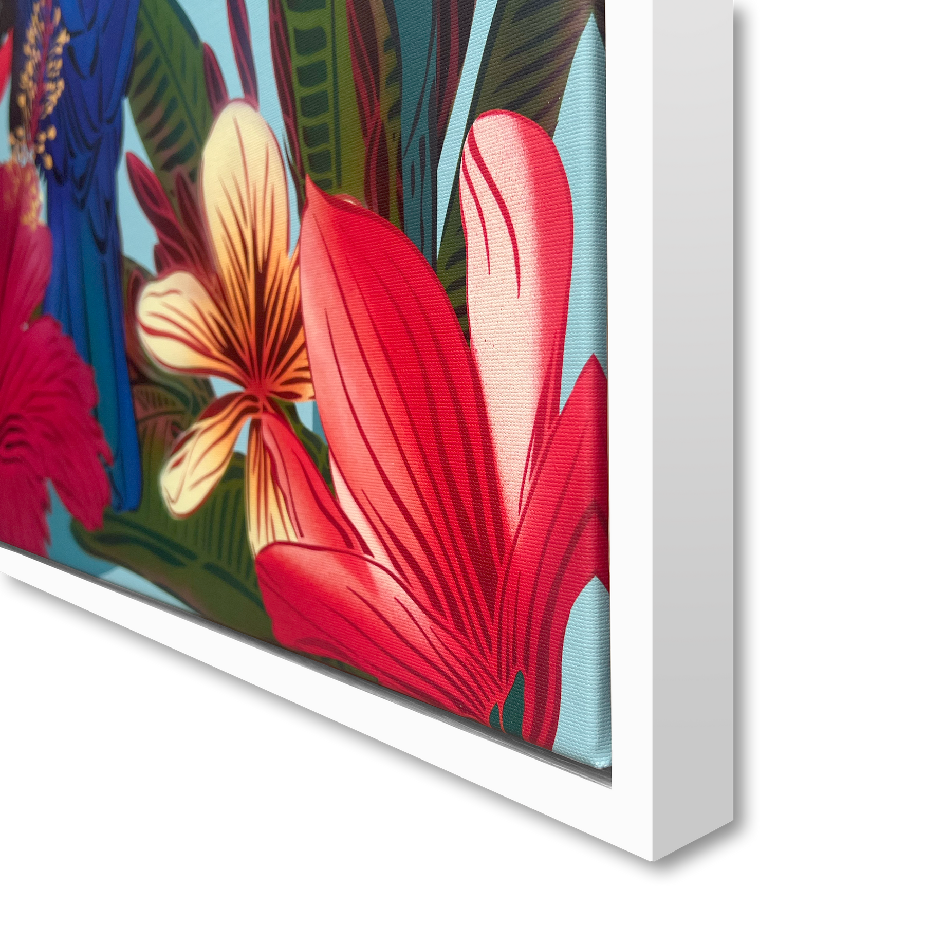 Tūī & Hibiscus Printed Canvas