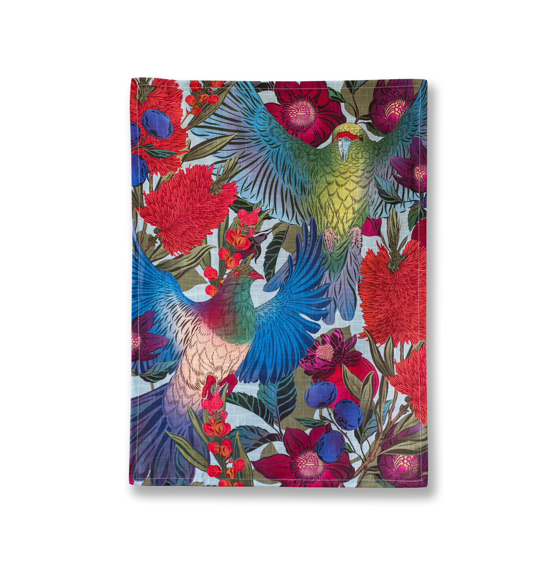 Kererū & Kākāriki Tea Towel