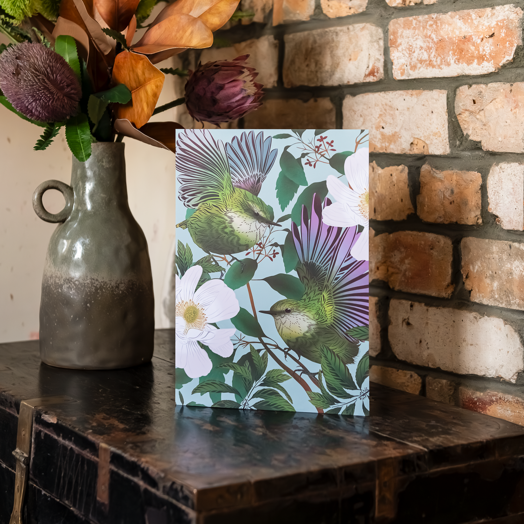 Titipounamu & Karamu A4 Art Card