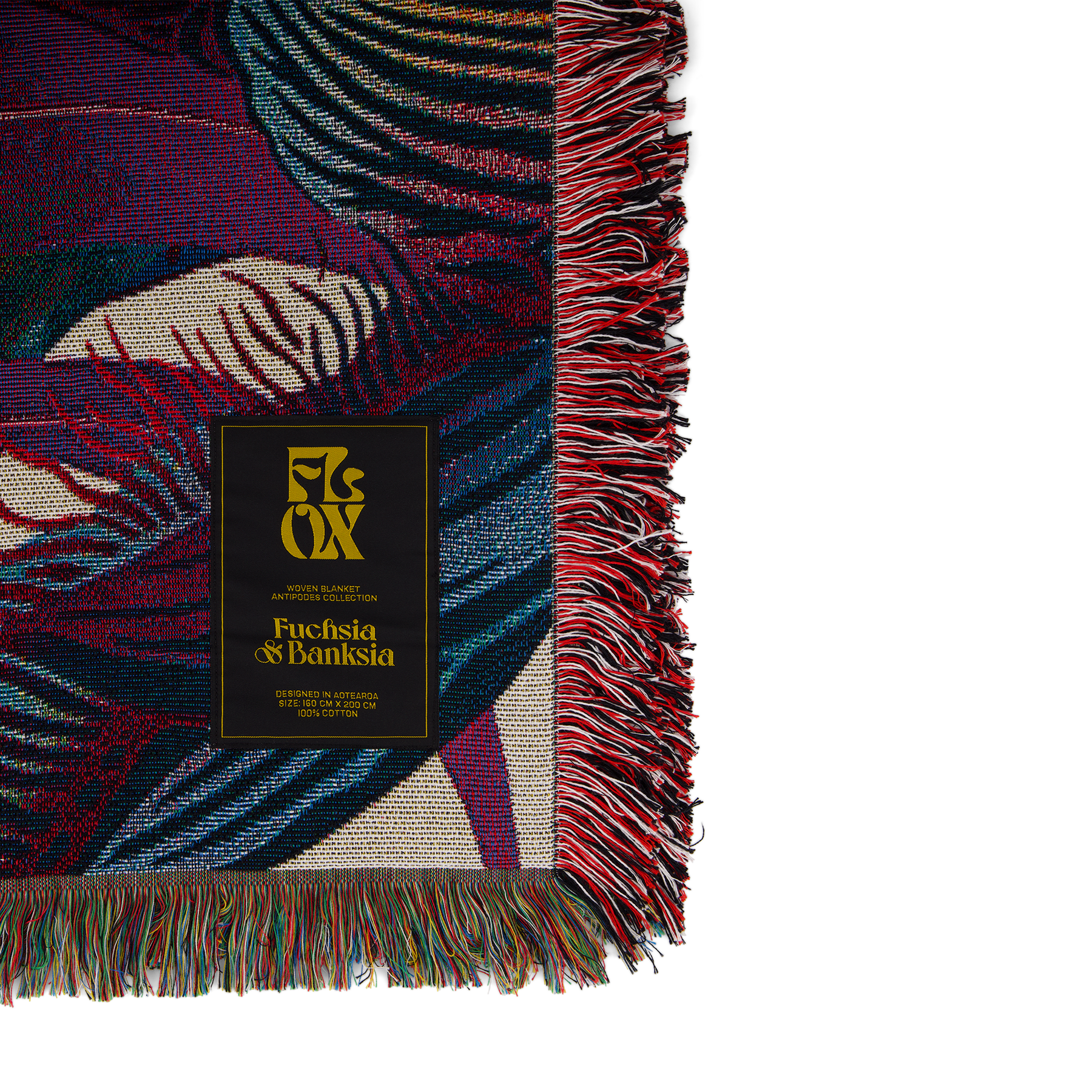 PRE ORDER: Antipodes Woven Blanket Fuchsia & Banksia
