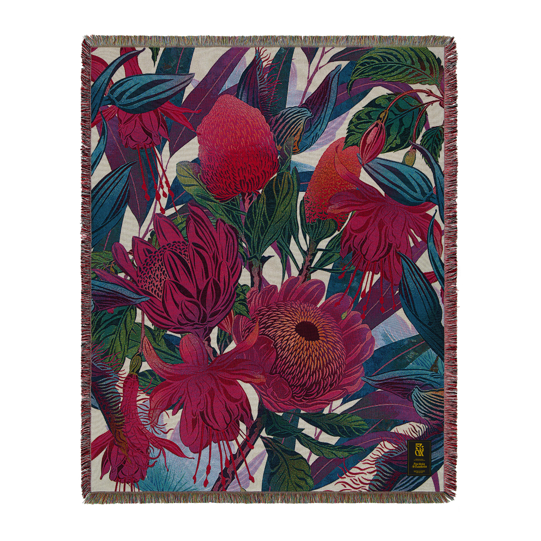 PRE ORDER: Antipodes Woven Blanket Fuchsia & Banksia