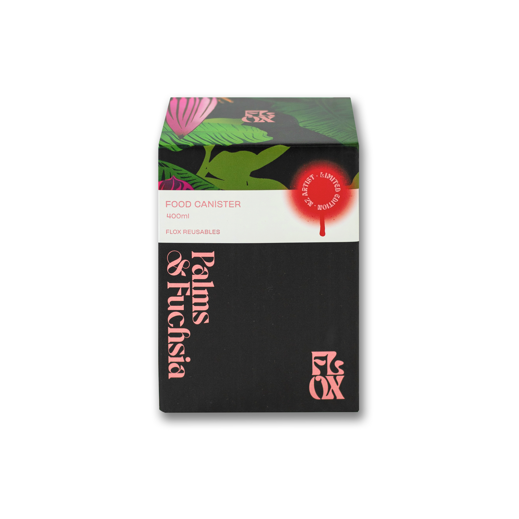 Food Canister - Palms & Fuchsia