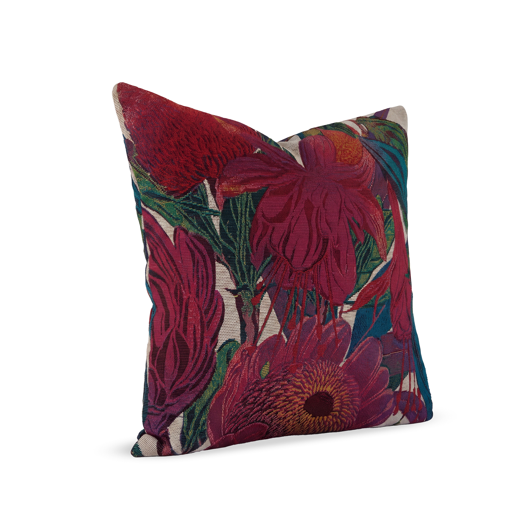 PRE ORDER: Woven Cushion Cover Fuchsia & Banksia