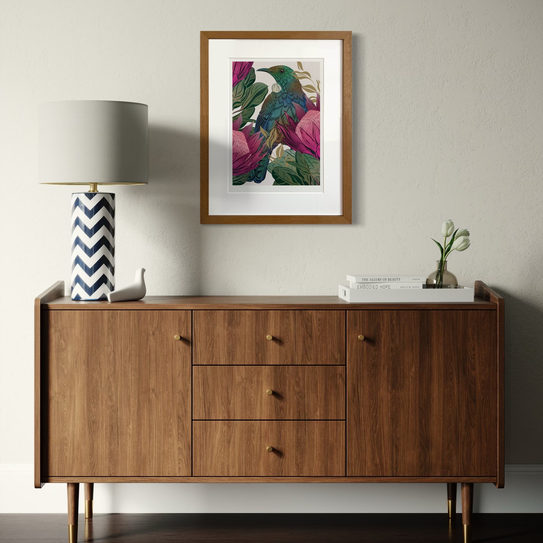 Antipodes Tūī & King Protea Boutique Print