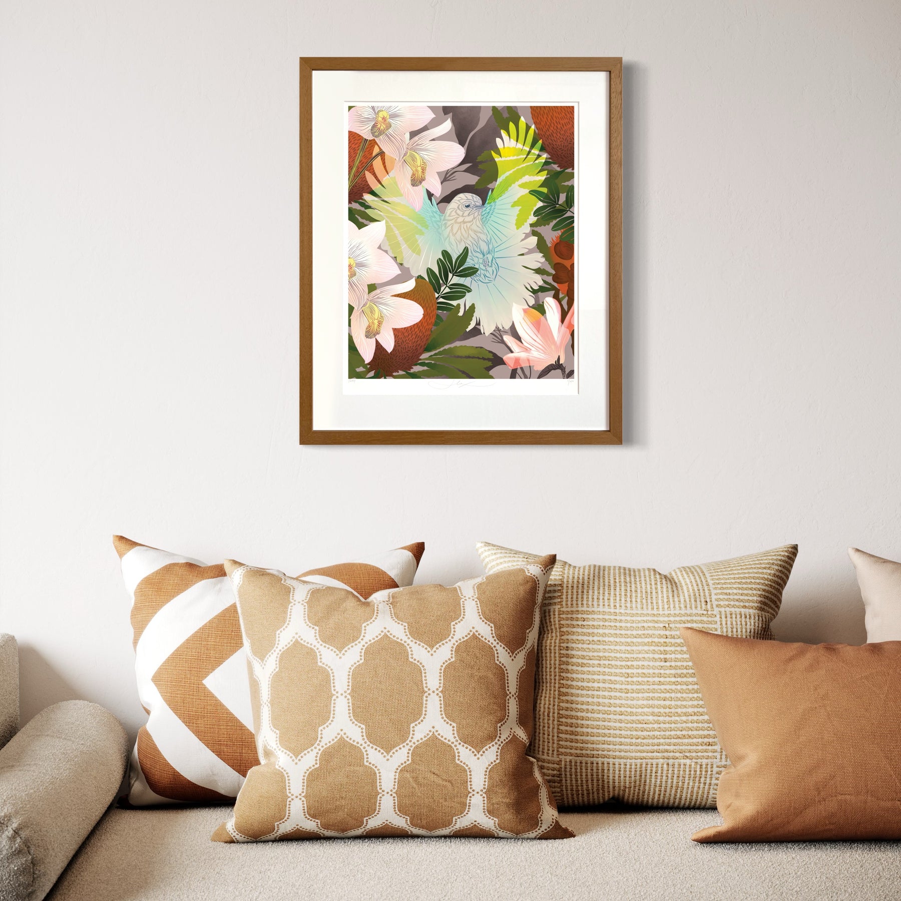 White Fantail & Banksia Premium Digital