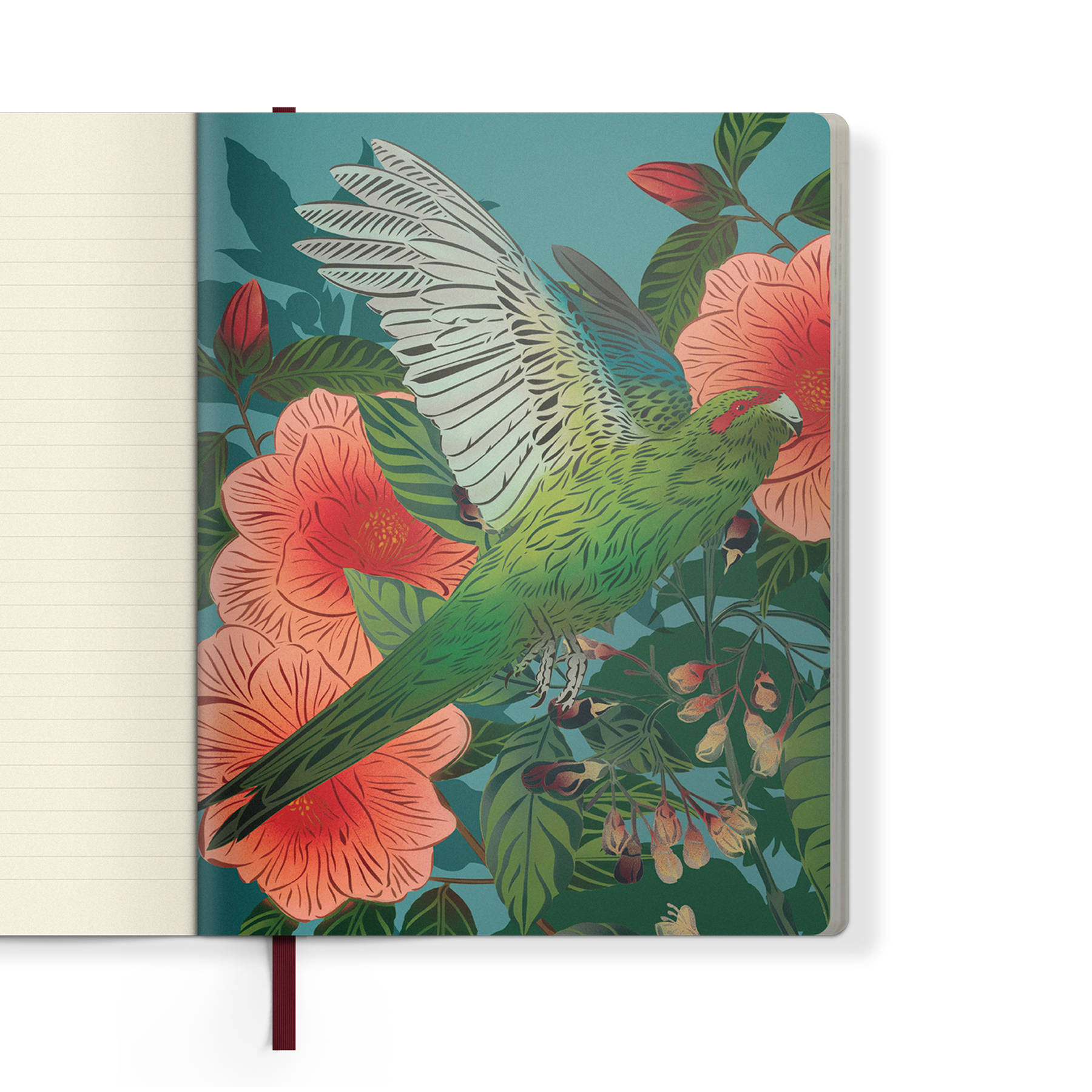 Lined Notebook - Kākā & Lilies