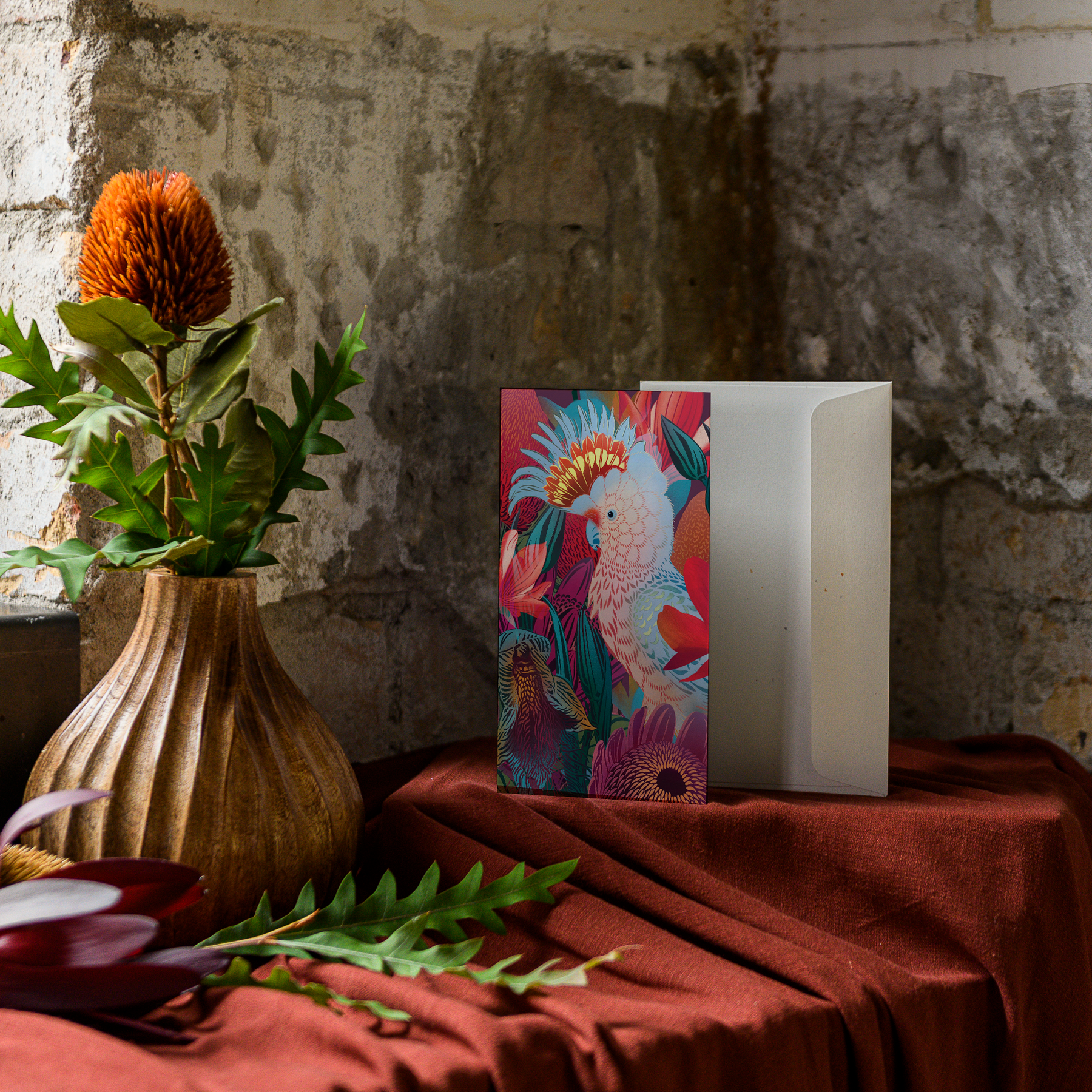 Major Mitchell & Orchid Greeting Card