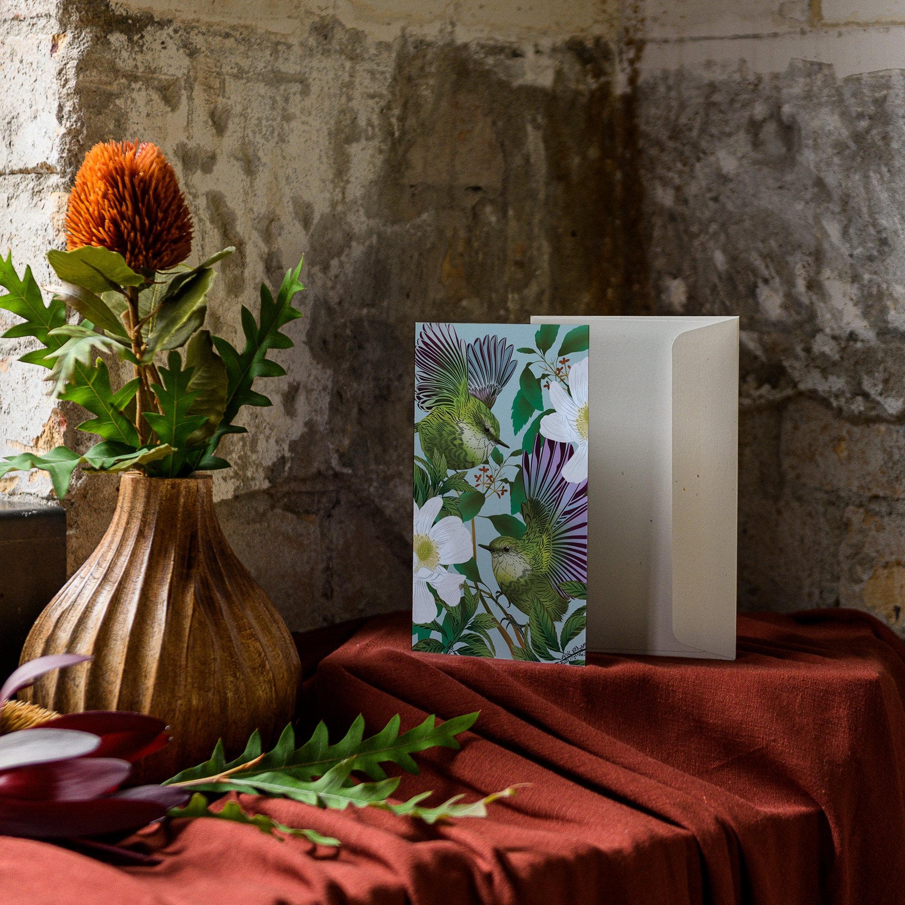 Tītipounamu & Karamu Greeting Card