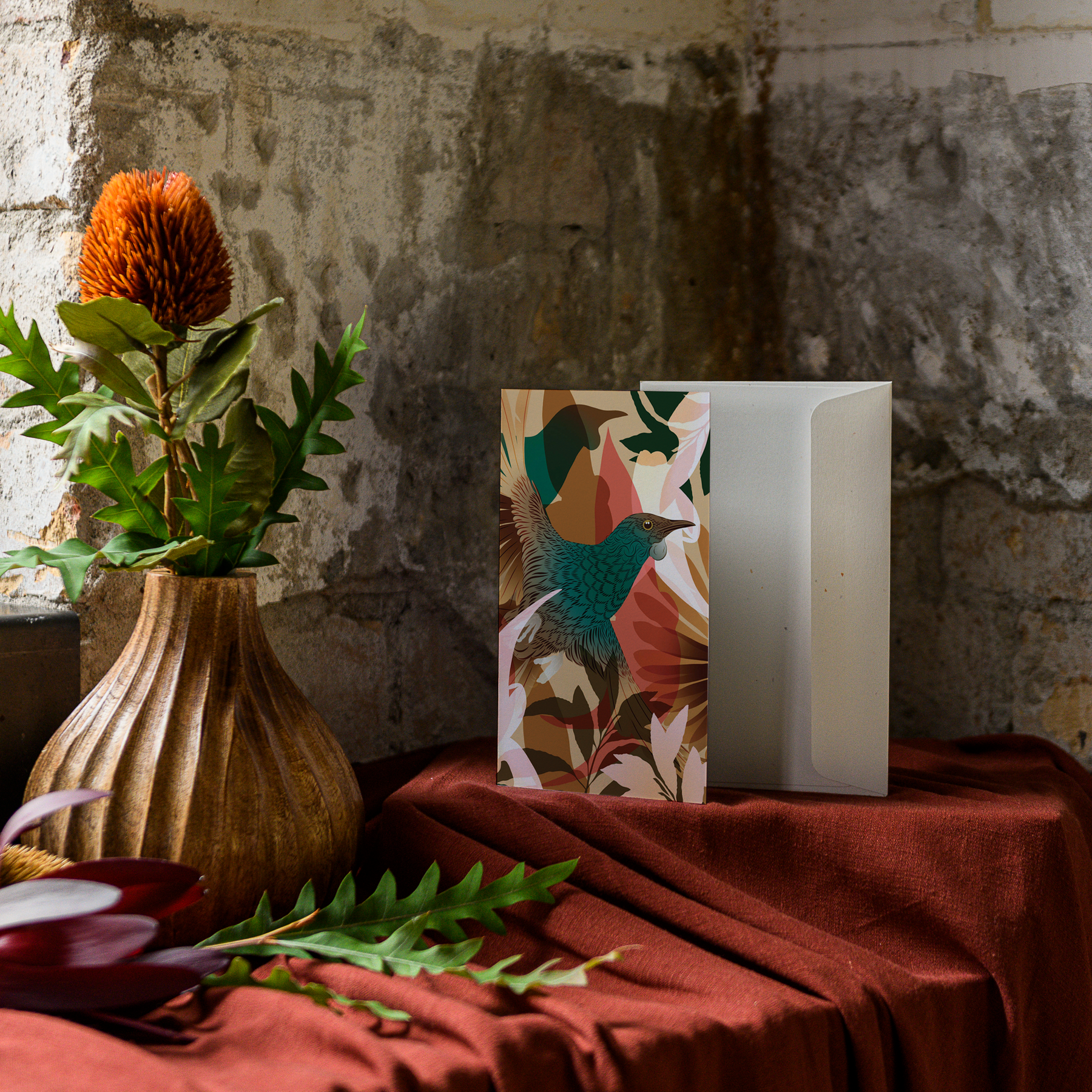 Tūī Whenua Greeting Card