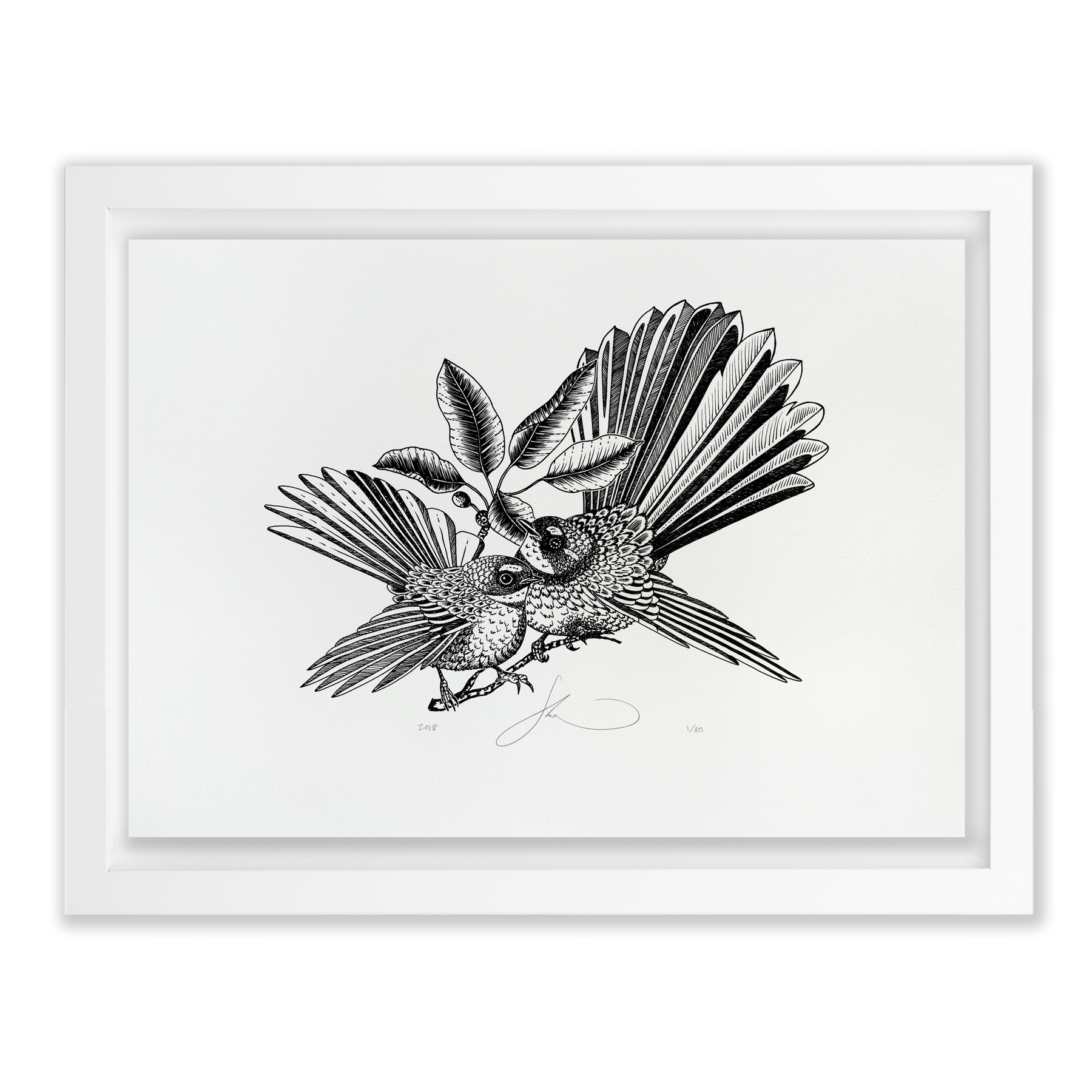 Monochrome Silk-Screen: Fantail