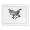 Monochrome Silk-Screen: Kōkako