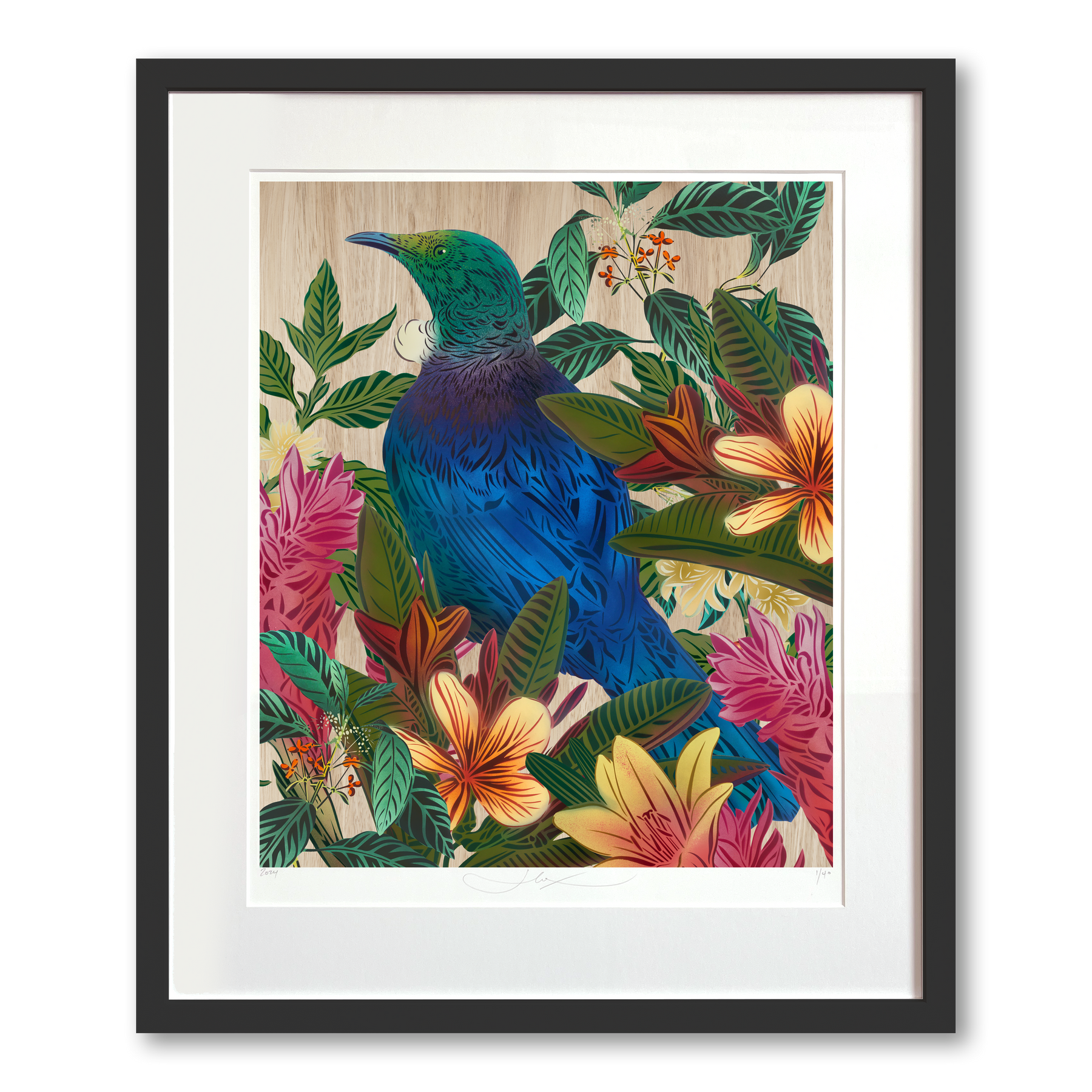 Tūī & Frangipani Legacy Print