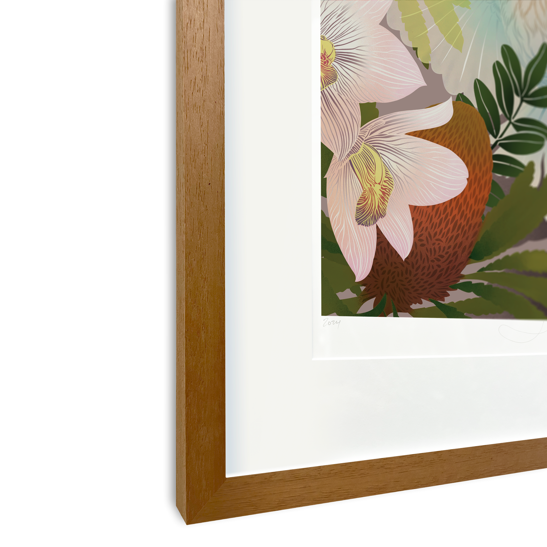 White Fantail & Banksia Premium Digital