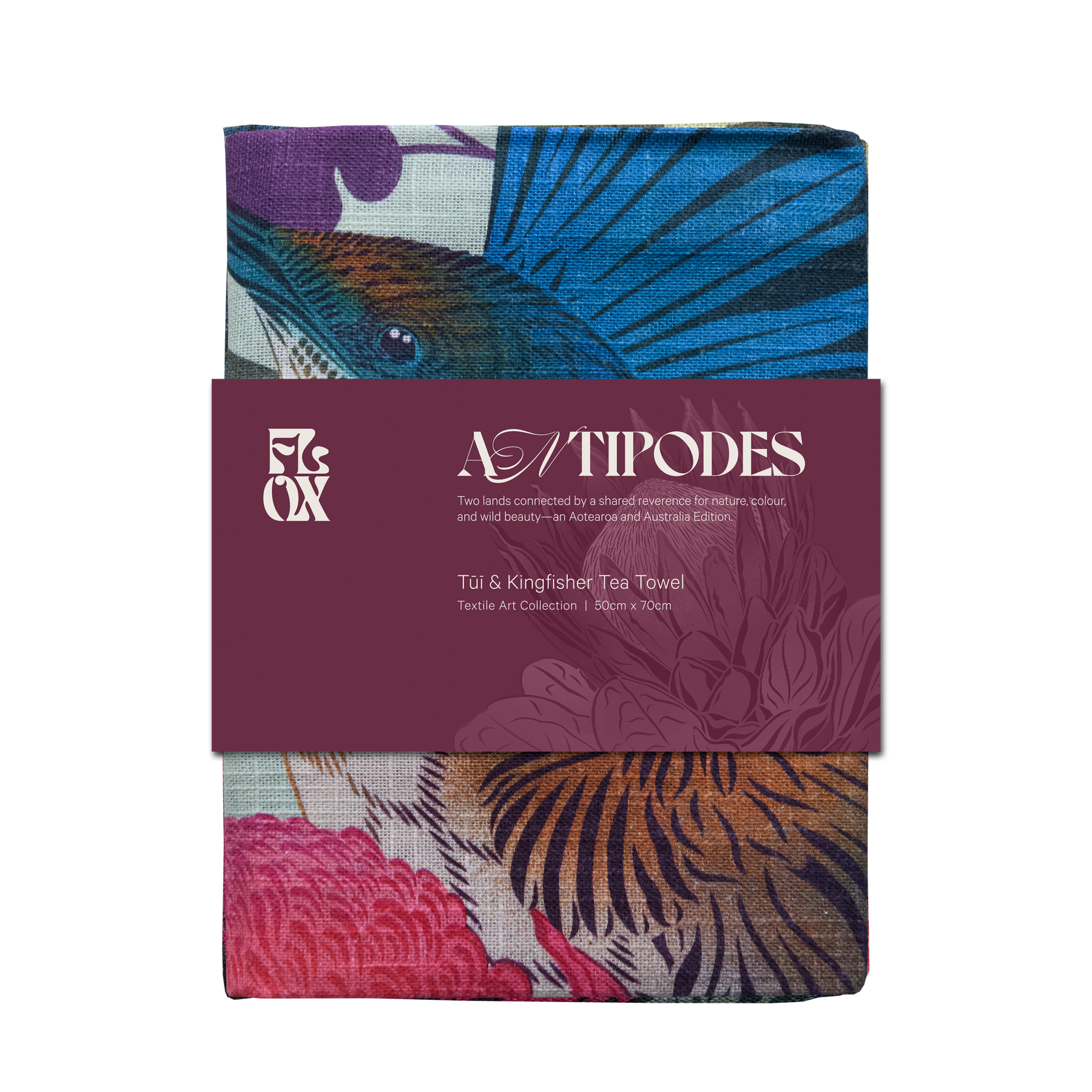 PRE ORDER: Tūī & Kingfisher Tea Towel