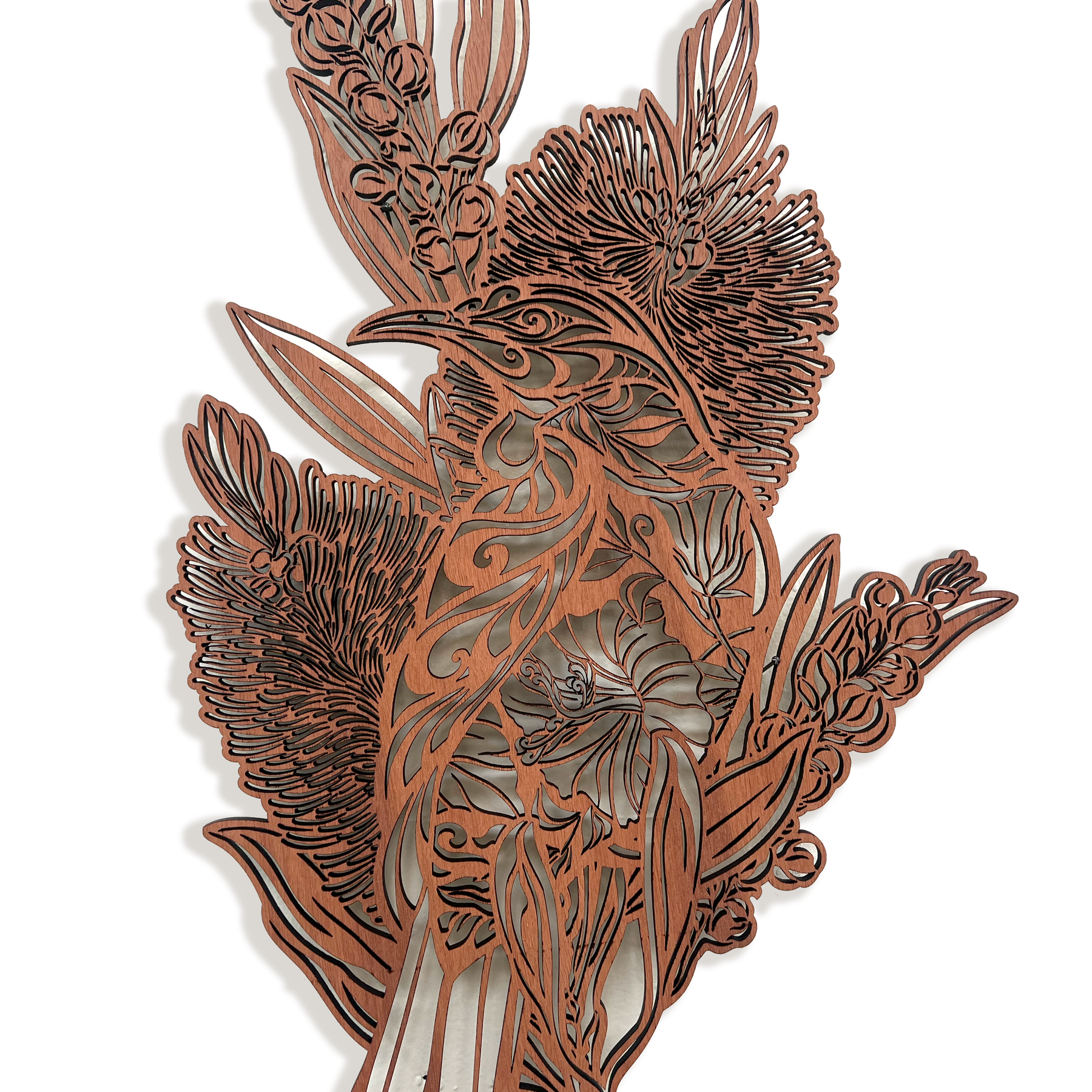 Shadow Veneer: Tūī & Bottlebrush