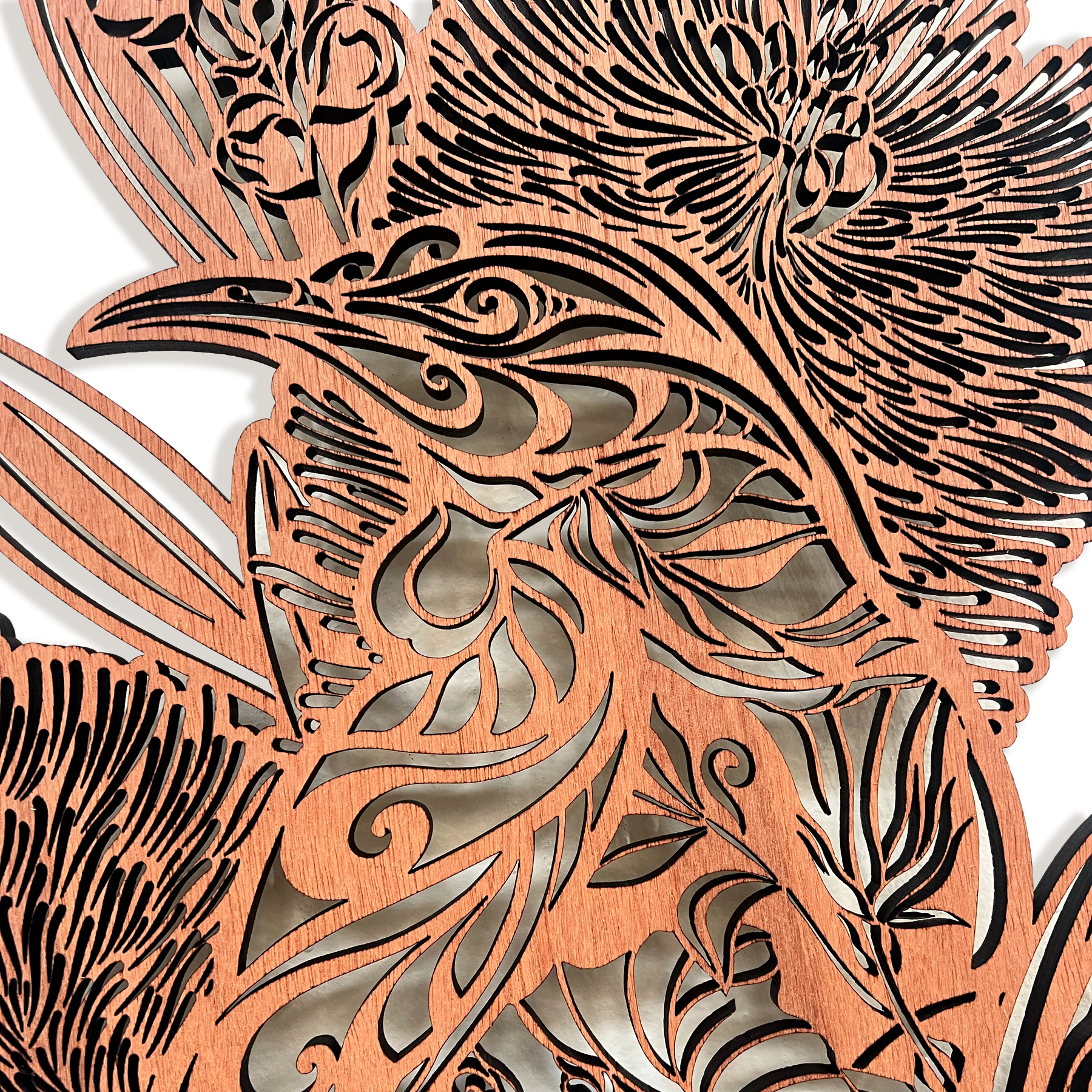 Shadow Veneer: Tūī & Bottlebrush