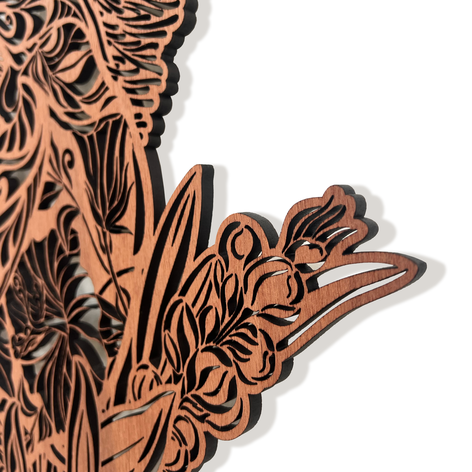 Shadow Veneer: Tūī & Bottlebrush
