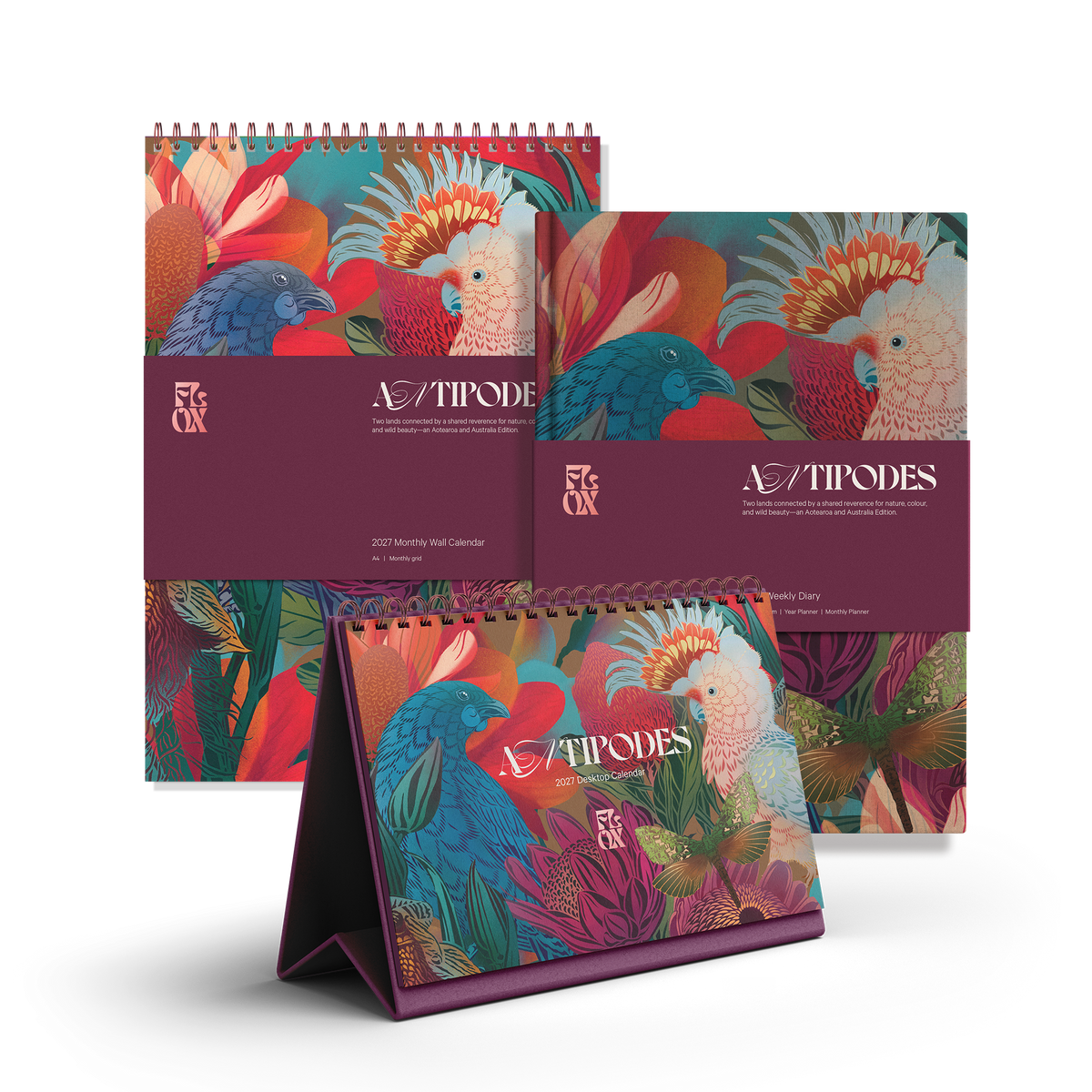 Antipodes Diary + Wall Calendar + Desk Calendar Bundle