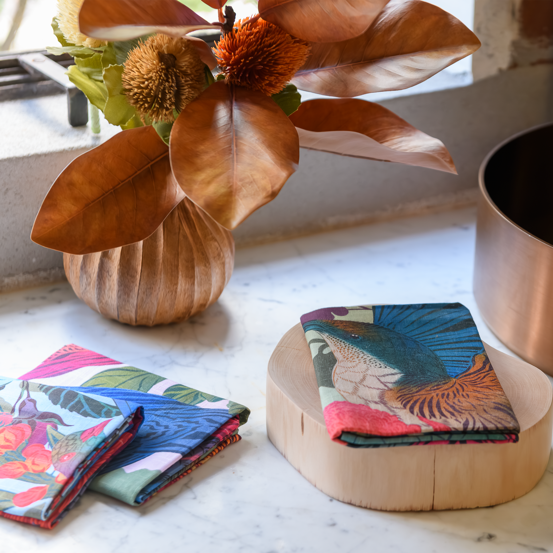 PRE ORDER: Tūī & Kingfisher Tea Towel