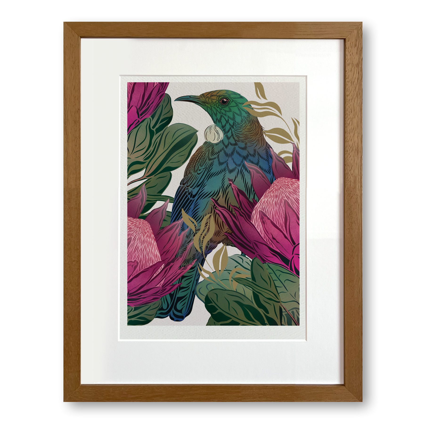 Antipodes Tūī & King Protea Boutique Print