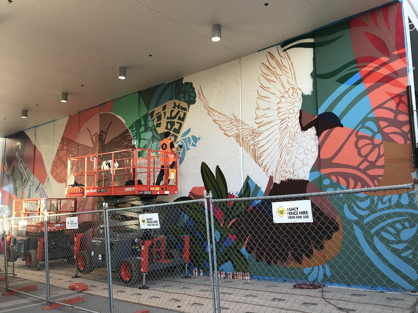 Sugartree Laneway Mural ‘The Connector’ Flox and Trustme 2019